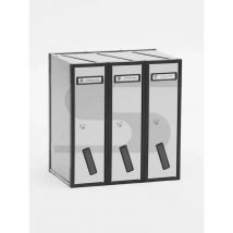 Casellario Verticale a 3 posti in Alluminio Silver 31-503 Silmec