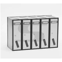 Casellario Verticale a 5 posti in alluminio Silver 31-505 Silmec