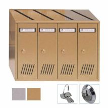 Silmec - Casellario Verticale A 4 Posti In Acciaio Bronzato 31-704