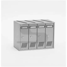 Silmec - Casellario Verticale A 4 Posti In Acciaio Silver 31-704