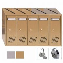 Casellario Verticale a 5 posti in Acciaio Bronzato 31-705 Silmec