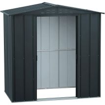 Duramax - caseta cobertizo metal jardin top shed 6X4 gris