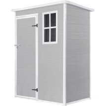 Wasabi - Caseta de Resina Jardín Unit 1.4 – Espesor 12mm Robusto - Suelo incluido - Ventana - 152x91x194cm 1,37m2