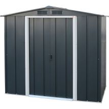 Duramax - caseta cobertizo jardín - eco denia 6X4 - Metal - gris antracita