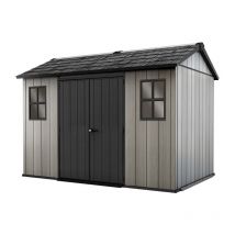 Caseta de Jardín oakland 1175 cobertizo de almacenamiento exterior ordenación acero metal madera resina 350x230x253 WxDxH cm - Keter