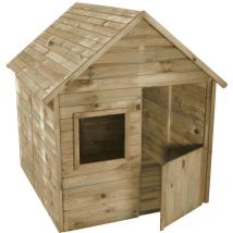 Soulet - Casita de Madera Tratada para Niños Marina 123x119x158 cm - Casita Infantil de Jardín con Suelo y Puerta - Madera de Pino Silvestre