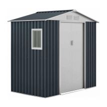 Caseta Metálica Gardiun Darwen 2,71 m² Exterior 127x213x205 cm Acero Galvanizado Gris Antracita