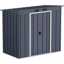 Duramax - caseta jardín - ECO PENT ROOF 6X4 - Metal - color gris antracita