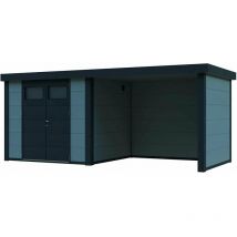 Novo Habitat - Caseta Metalica Jardin Nh6 Con Terraza Gris