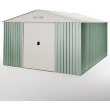 Caseta de jardín metálica Anjala 15,5m2- 10 años garantía - 452 x 343 x 223cm. Cobertizo jardin
