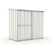 Enaudi - Casetta Box Da Giardino In Lamiera Di Acciaio Porta Utensili 174x100x174 Cm Bianca