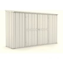 Enaudi - Casetta Box da Giardino in Lamiera di Acciaio Porta Utensili 307x100x192 cm Bianco