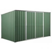 Enaudi - Casetta Box da Giardino in Lamiera di Acciaio Porta Utensili 345x186x192 cm Verde