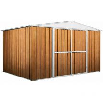 Enaudi - Casetta Box da Giardino in Lamiera di Acciaio Porta Utensili 360x260x212 cm Legno