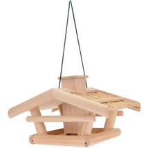Casetta casa mangiatoia in legno per uccelli volatili 43X30X26 cm da appendere