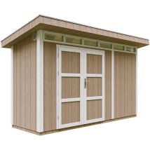 Timbela - Casetta da giardino 4,3m² da pannelli a base di legno lp SmartSide, con pavimento e piastrelle bituminose - L161xL412xA239 cm M902A-Terra