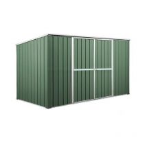 Casetta da giardino deposito in lamiera zincata 345x186cm x h1.92m - 98KG - 6.42mq - colore verde