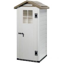 Ezooza - casetta da giardino in pvc garofalo 'tuscany evo 80' l.96,5 x p.96,5 x h.203