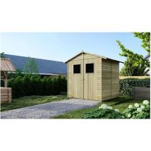 Casetta da giardino in legno 3,46 m2 - 1,90x1,82 m - 12,5 mm - Impregnata - DOM218