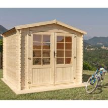 Casetta Da Giardino In Legno Noemi 250x250 Cm Losa Legnami - Casetta Con Pavimento E Grondaia