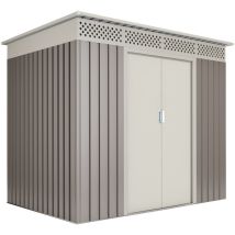 Casette Da Giardino In Metallo Wasabi 3,02m2 Nykop - 10 Anni Di Garanzia - 213x142x184cm. Capanno Da Giardino