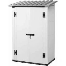 Garofalo - Casetta da giardino in pvc addossata doppia porta Urban 100