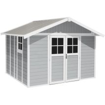 Grosfillex - Casetta Da Giardino In Pvc 'deco 11' Grigio E Bianco 370x407x250 Cm - Cod. 22911235