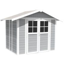 Grosfillex - Casetta Da Giardino In Pvc 'deco 5' Grigio E Bianco 295x261x236 Cm - Cod. 22905235