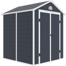 Casetta Da Giardino In Resina Gardiun New Donna 3,57 M² 190x192x226 Cm Finestra Laterale, 2 Porte Da 120x183 Cm Grigio Antracite