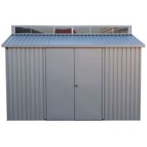 Ezooza - Casetta Box in Alluminio 323x243 Rimessa da Giardino con Lucernario