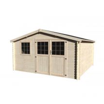 Casetta in Legno 4x4 m con porta doppia Block House