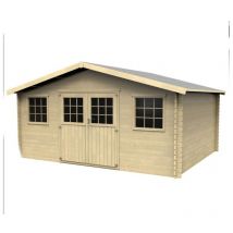 Alpholz - Casetta in Legno 5x4 metri 28 mm Block House Moderna Porta Attrezzi da Giardino