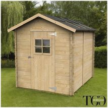 Thegoodgarden - Casetta in legno per Attrezzi Gabby con porta singola finestrata 178x218 cm