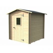 Alce - Casetta Regis Bh Grezza 19 mm Porta Singola Finestrata 200X200X217Cm