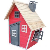 Habitat Et Jardin - Casetta Lilou - 119.5 x 156 x 102 cm - Rosso / Grigio
