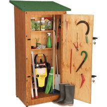 Casetta Portattrezzi In Legno Da Giardino Box Attrezzi per "Esterno" Tetto Verde MADE IN ITALY Mod. Tevere Ingombro 110x90xH185 Int. 100x82xH185