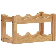 Largeight - Casier à bouteilles 6 bouteilles 37x21x21 cm Bois de chêne