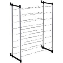 Metaltex - Porte-bouteilles Merlot pour 48 bouteilles 59x26x85 cm Argent/Noir