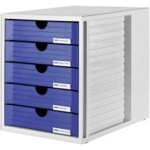 Systembox 1450-14 Caisson à tiroirs gris clair din A4, din C4 Nombre de tiroirs: 5 - HAN