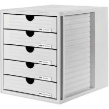 Caisson à tiroirs HAN Systembox 1450-11 gris clair din A4, din C4 Nombre de tiroirs: 5 S311911