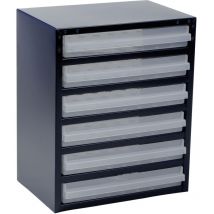 Raaco - 250/6-3 Réservoir pour petites pièces (l x h x p) 357 x 435 x 255 mm Nombre de compartiments: 6 Contenu 1 pc(s) D618781