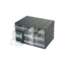 C080/9 Commode avec 9 tiroirs coulissants transparents - Fervi
