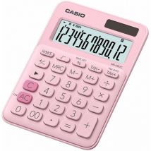 Liderpapel - casio Casio MS-20UC-PK - Bureau - Calculatrice basique - 12 chiffres - 1 lignes - Batterie/Solaire - Rose (MS-20UC-PK)