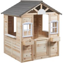 Casa.pro - Casita infantil Acciano madera de abeto 131x113x97 cm - Natural [ ]