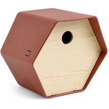 Capi - Casita para pájaros Hive 1 agujero redondo marrón 19x23x20 cm
