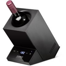 CASO WineCase One Black - Raffreddatore di vino di design per una bottiglia, gamma di temperature da 5 a 18 °C, per bottiglie fino a 9 cm di