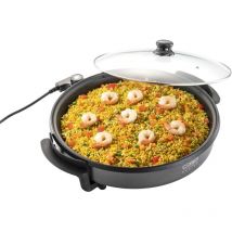 Caso - Padella professionale per feste – Multipadella elettrica per pizza, hamburger, verdure, ecc., fino a ca. 240 °c, funzione di mantenimento in