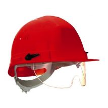 Casque chantier visioceanic en397 rouge rb 40 lunette incorporee