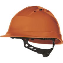 Casque de chantier ventilé blanc serrage crémaillère Delta Plus D020QUARUP4BC