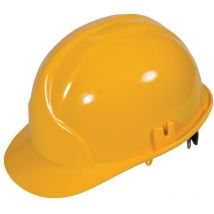Lot de 5 casques de sécurité jaunes abs